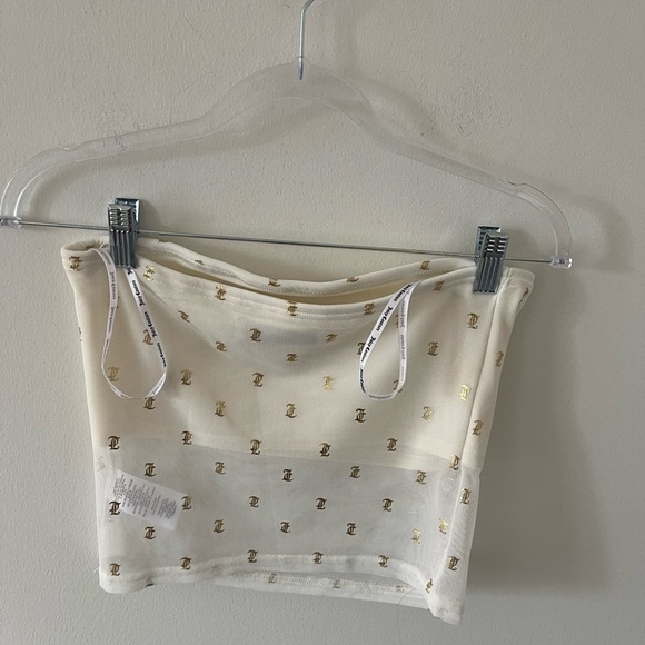Juicy Couture White Gold Tube Top - Picture 3 of 4